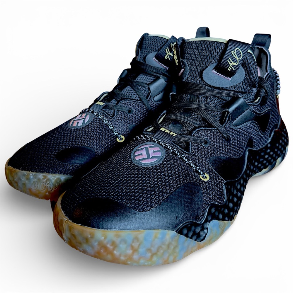 Adidas Harden Vol 6 Half Dozen Black Boost Sneakers Mens 11.5 Like New